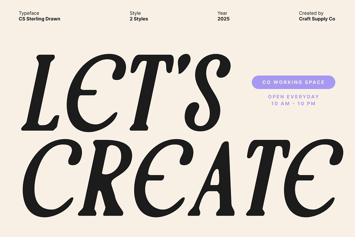 CS Sterling Drawn, a Serif Font by Craft Supply Co. (Photo 6 of 8)