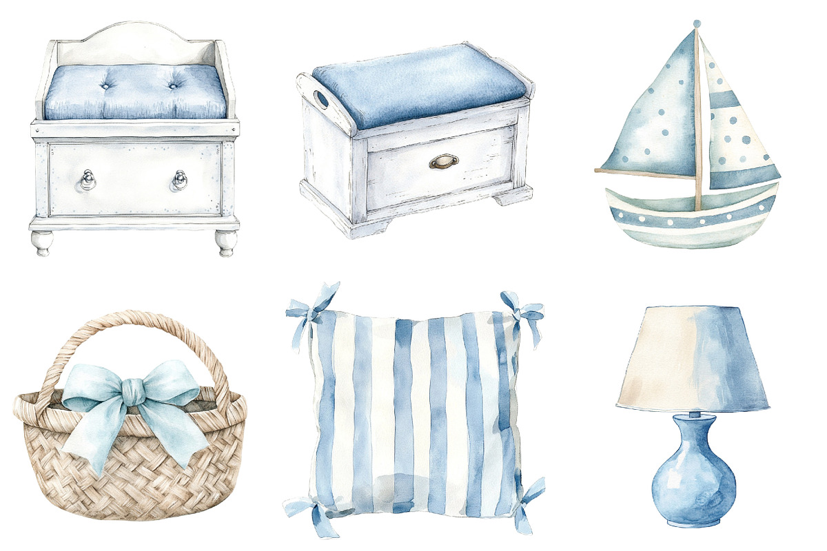 Coastal Nursery Clipart, an Illustration by CitraGraphics (Photo 3 of 5)