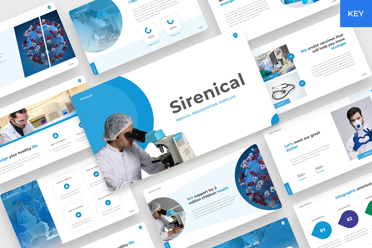 Sirenical - Medical Keynote Template, a Presentation Template by BeadyLab (Photo 1 of 6)