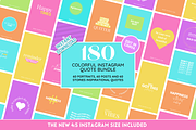Colorful Instagram Quotes, a Social Media Template by SunshineStudioBoutique (Thumbnail 1 of 6)