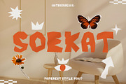 Soekat - Papercut style font, a Sans Serif Font by Hello Muh (Thumbnail 1 of 7)