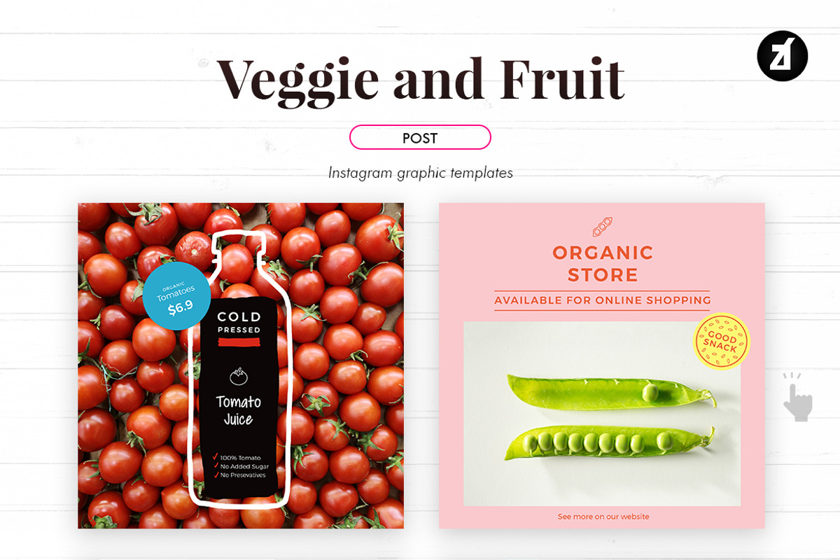 Veggie and fruit social media, a Social Media Template by Chanut is industries (Photo 3 of 11)