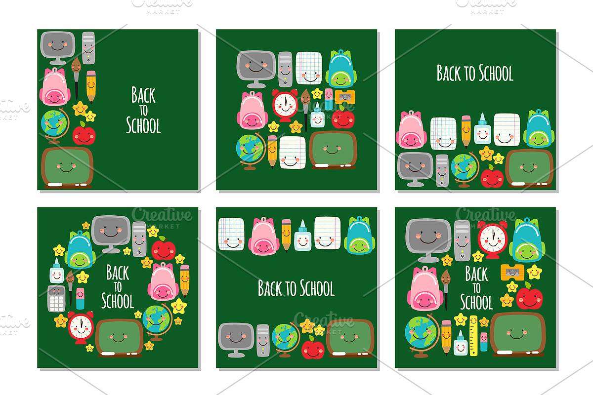 Cute Kawaii Back to School Bundle, an Education Illustration by C Design Studio (Photo 6 of 19)