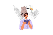 Residence permit, migration concept, a Person Illustration by PaperTrident (Thumbnail 6 of 9)