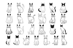 50 Cats Procreate Stamps Brushes