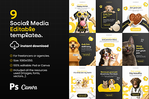 Social Media – PetShop (Psd+Canva)