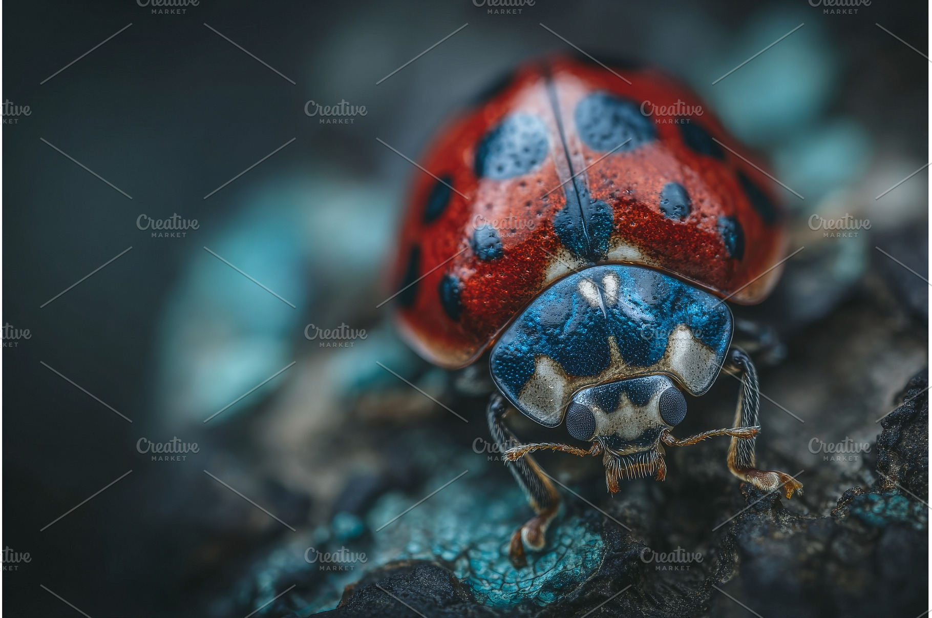 A group of locusts and a seven-spot, a Nature Photo by ZinetroN