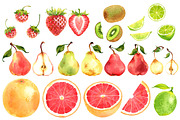 Watercolor fruits, a Food Illustration by Evgeniia Zagreeva (Thumbnail 3 of 3)