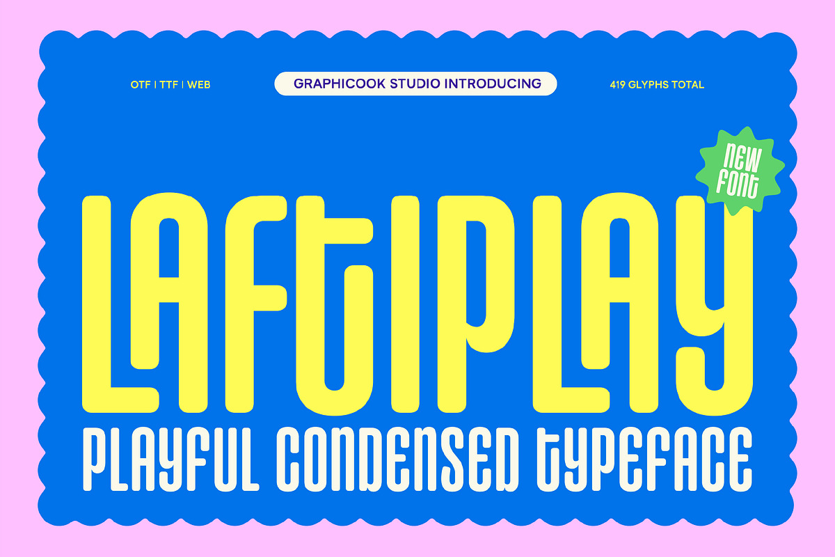 Laftiplay, a Sans Serif Font by graphicook (Photo 1 of 10)