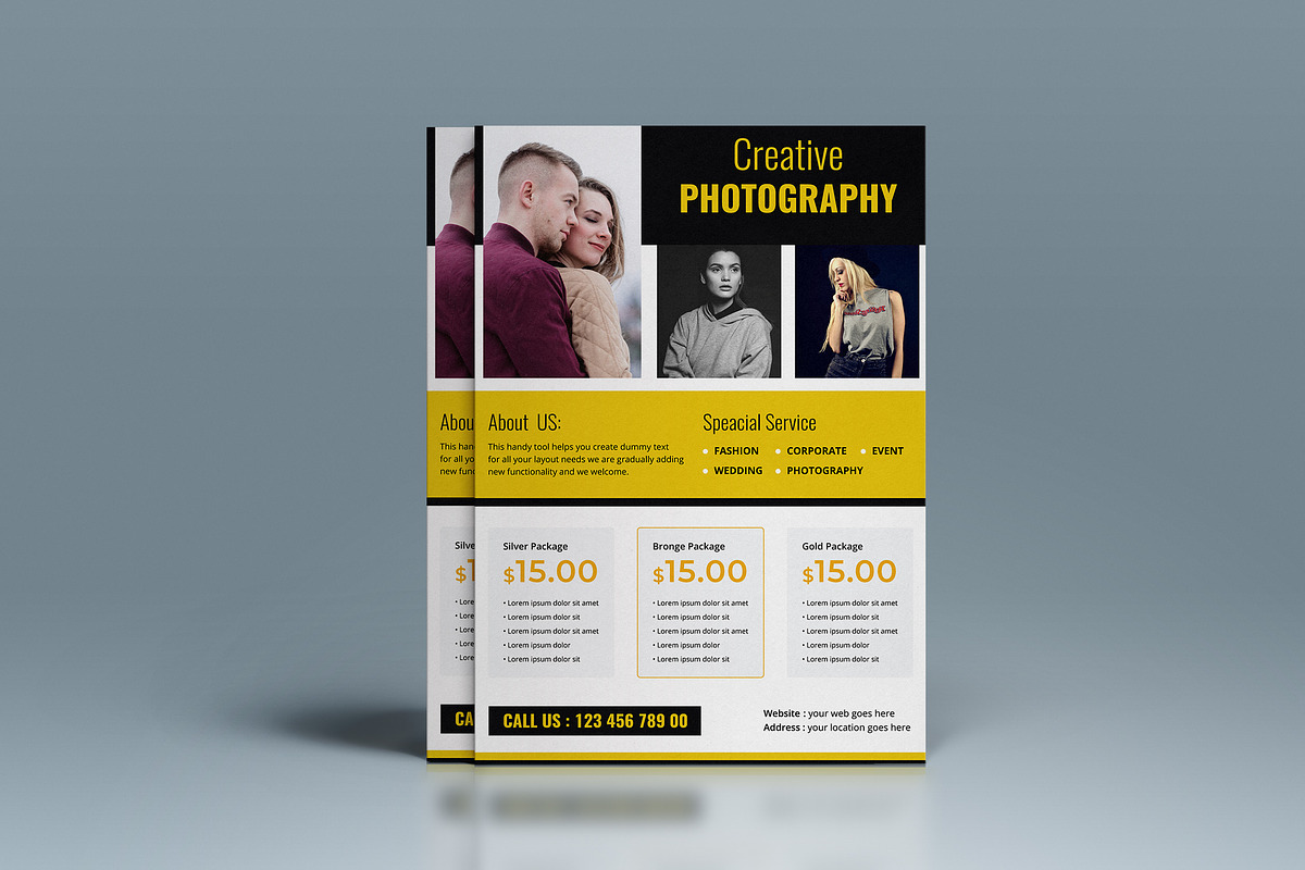 Photography Flyer Template, a Flyer Template by UI_Expert (Photo 2 of 3)