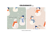 Christmas snowman pattern winter fun, a Pattern Graphic by Milatoo (Thumbnail 2 of 4)