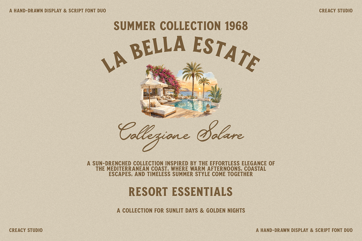 Casa Sol – Mediterranean Font Duo, a Script Font by Creacy Studio (Photo 3 of 10)