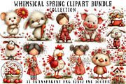 Whimsical Spring Clipart, an Illustration by OK Design (Thumbnail 1 of 6)