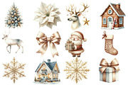 Watercolor Christmas Clipart, an Illustration by Designworld (Thumbnail 3 of 5)