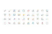 200 Sports Colored Line Icons, an Outline Icon by Creative Stall (Thumbnail 4 of 4)