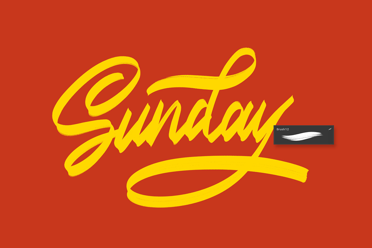 40+ Procreate Lettering Brushes, a Brush Add-On by Nurmiftah (Photo 17 of 18)
