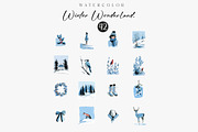 Winter Wonderland, Watercolor Winter, an Illustration by CreationArt (Thumbnail 3 of 3)