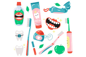 Cleaning teeth detergent tools