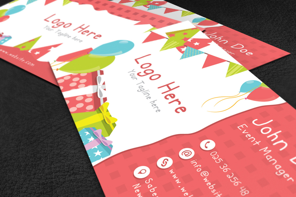 Kids Party Business Card, a Business Card Template by Shahjhan (Photo 1 of 2)