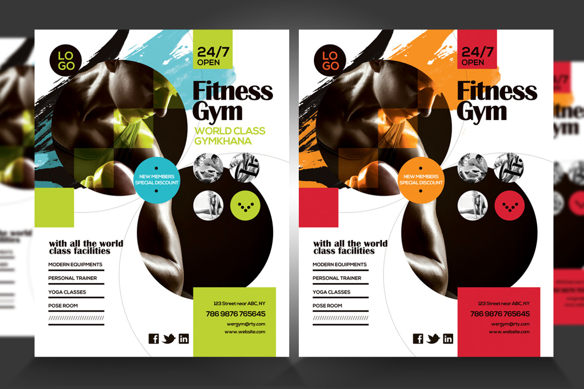 Fitness Gym Flyer V4, a Flyer Template by Satgur Graphic Design (Photo 1 of 3)