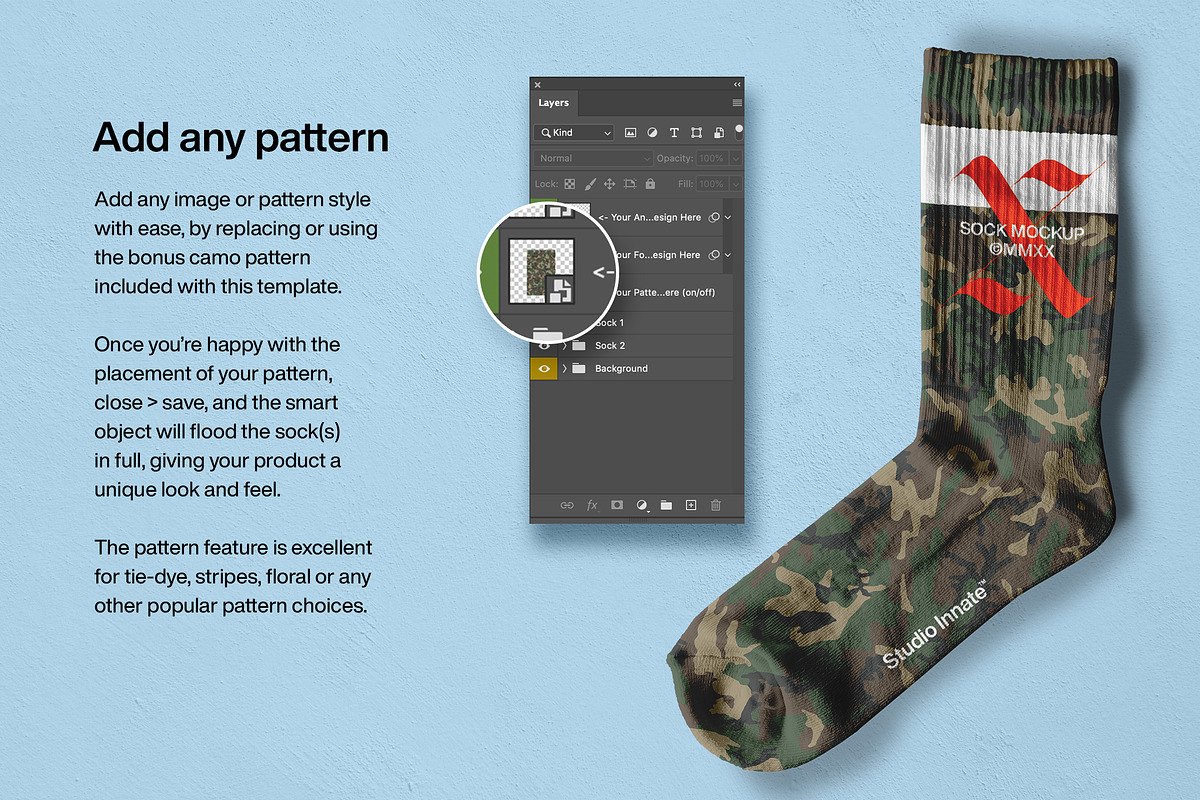 Sports Socks - Mockup, an Apparel Mockup by Studio Innate (Photo 5 of 6)