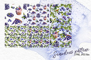 Blueberries watercolor clip art, a Food Illustration by Ann Astro (Thumbnail 9 of 13)