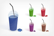 Smoothies in plastic cup set, a Food Illustration by Good Studio (Thumbnail 2 of 5)