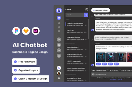 ChitCat - AI Chatbot Dashboard V2, an UI Kit Template by twinstd