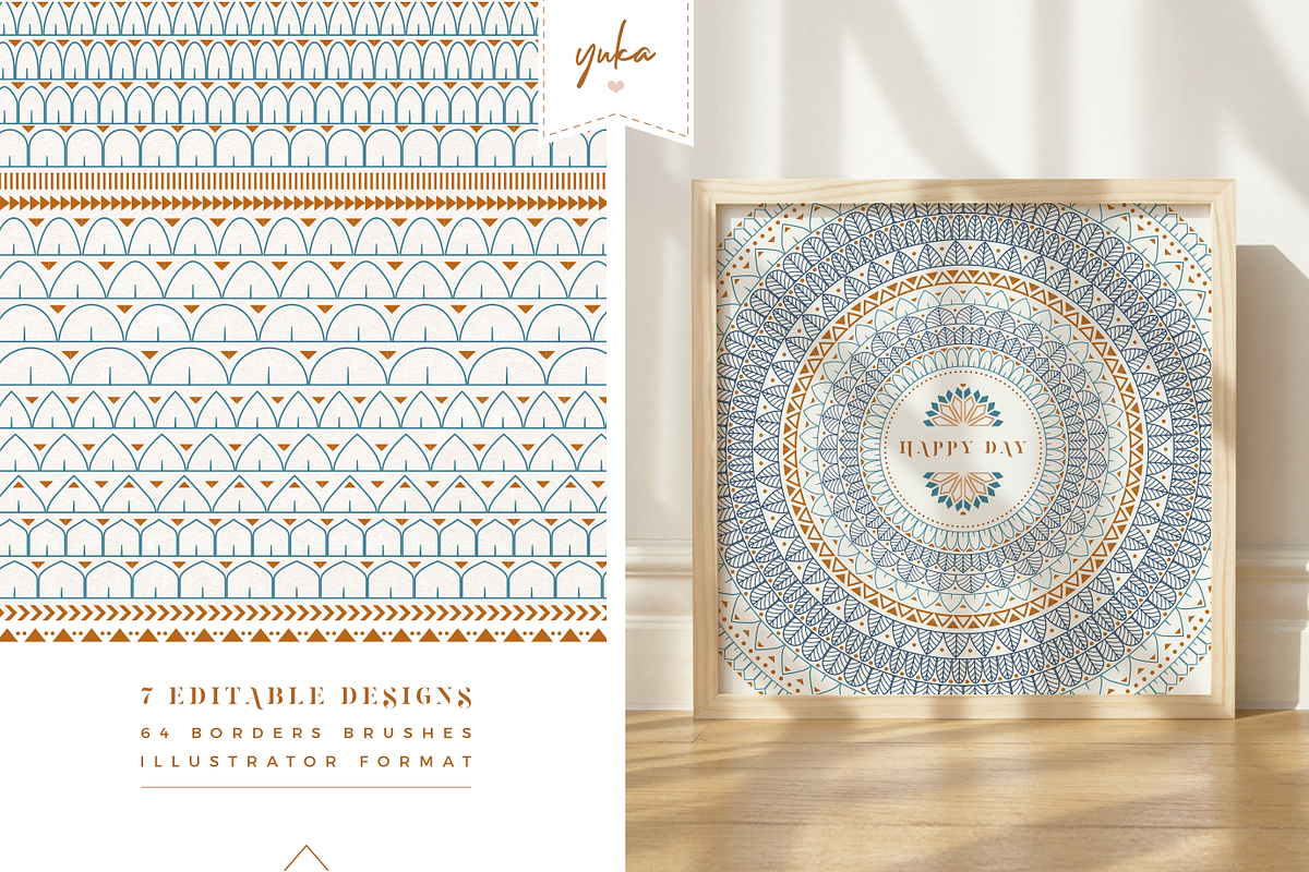 Mandala Creator I Floral, a Brush Add-On by Yuka Baby (Photo 2 of 10)