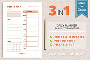 Weekly Planner Template, Canva, a Templates & Theme by Jaboor Magics (Thumbnail 1 of 4)