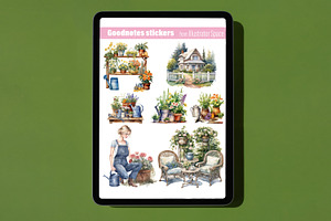 Gardening Stickers GoodNotes