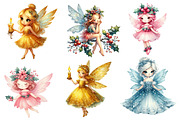 Christmas fairies clipart, an Illustration by Designworld (Thumbnail 2 of 5)