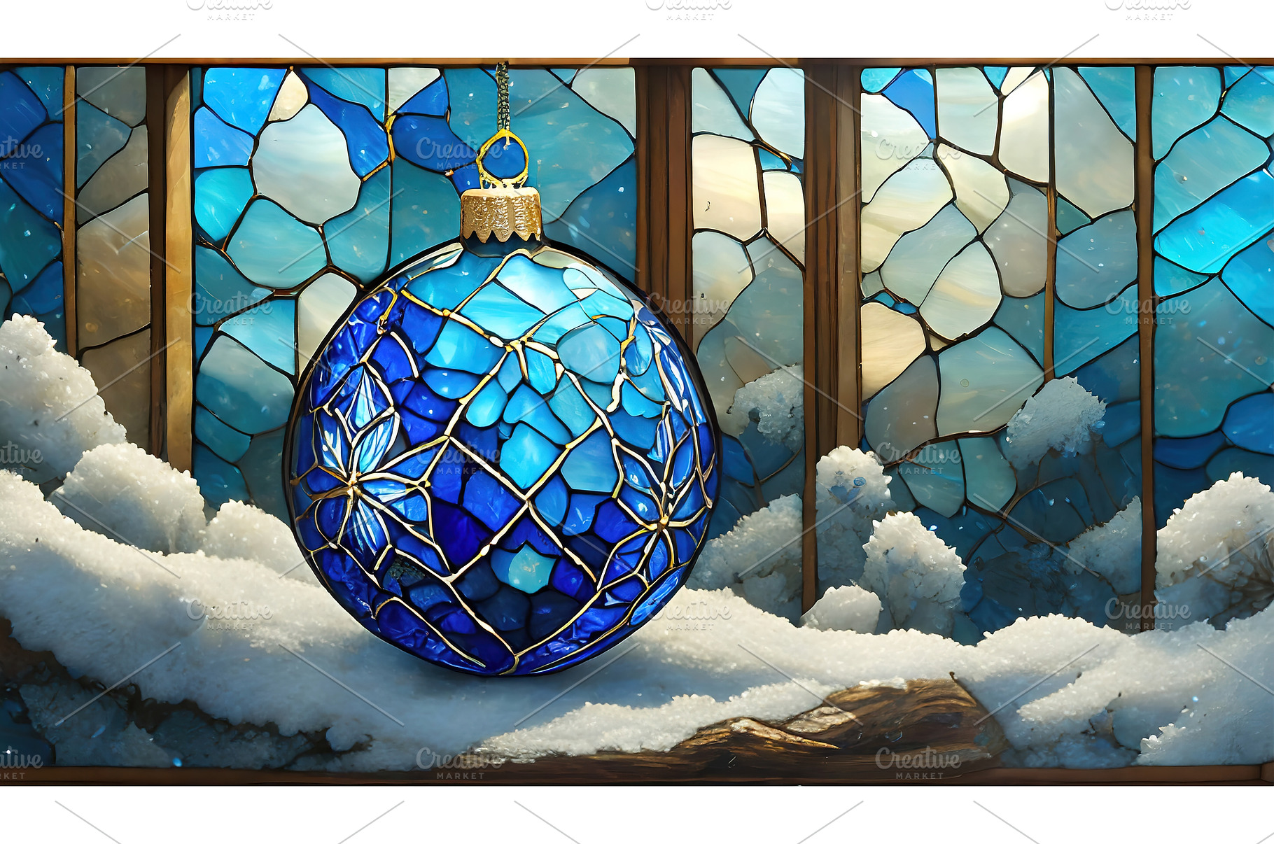 A blue stained glass Christmas, an Arts & Entertainment Photo by Igor Tichonow