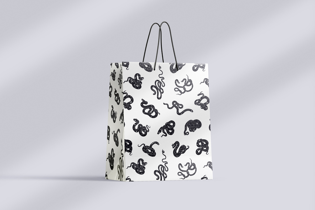 Exotic snakes set, seamless patterns, an Animal Illustration by PaperTrident (Photo 7 of 7)