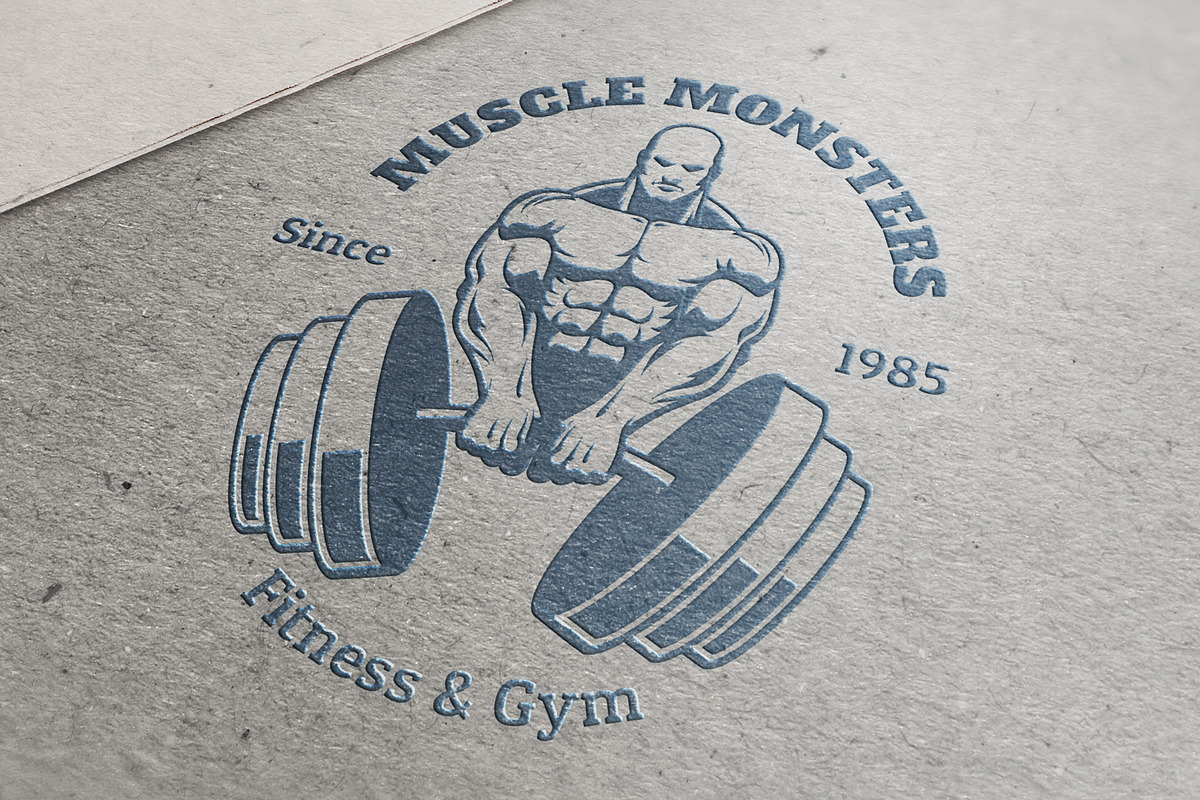 Muscle Man Bodybuilder Logo, a Branding & Logo Template by bazzier_graphik (Photo 5 of 5)