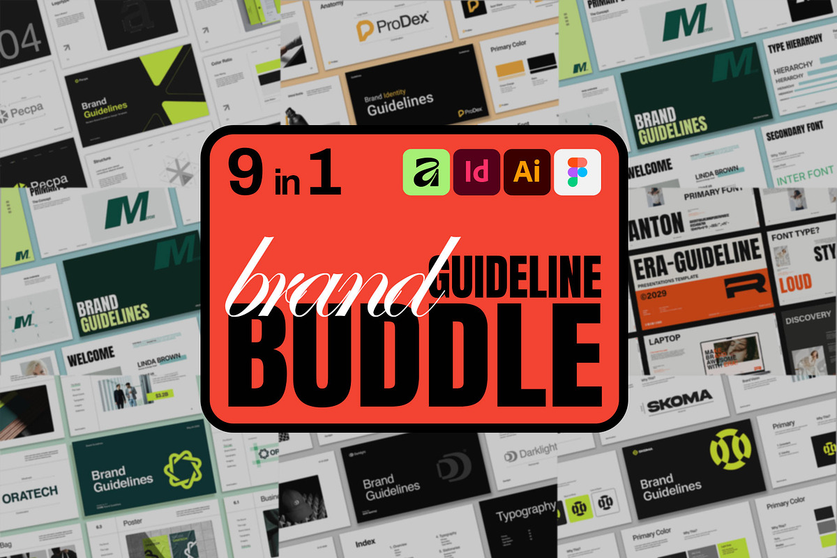 9-in-1 Brand Guideline Bundle, a Branding & Logo Template by Templeste (Photo 1 of 22)