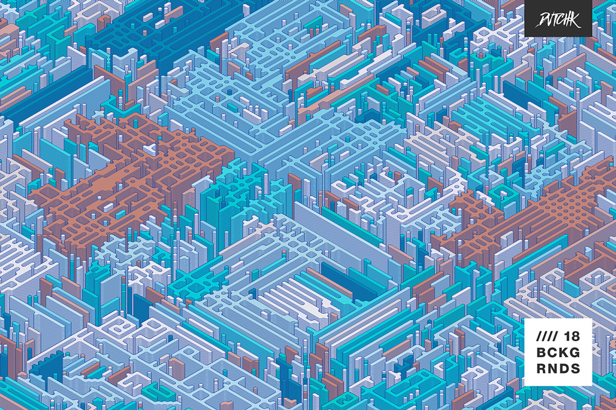 Isometric Vector | Rounded Shapes, a Background Graphic by dvtchk (Photo 12 of 12)