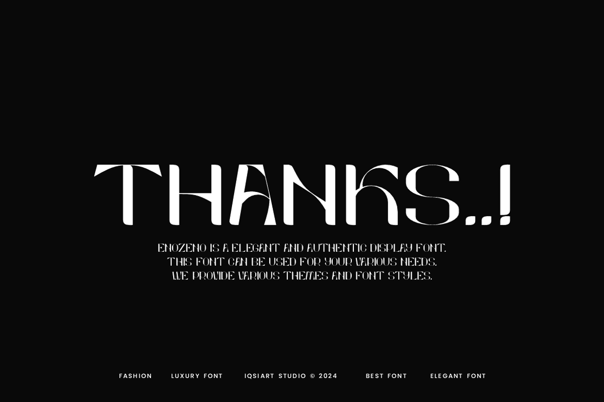 Enozeno - Elegant Font, a Sans Serif Font by Iqsiart Studio (Photo 6 of 6)