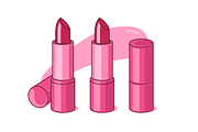 Open and closed lipsticks, an Illustration by Cmeree (Thumbnail 1 of 3)