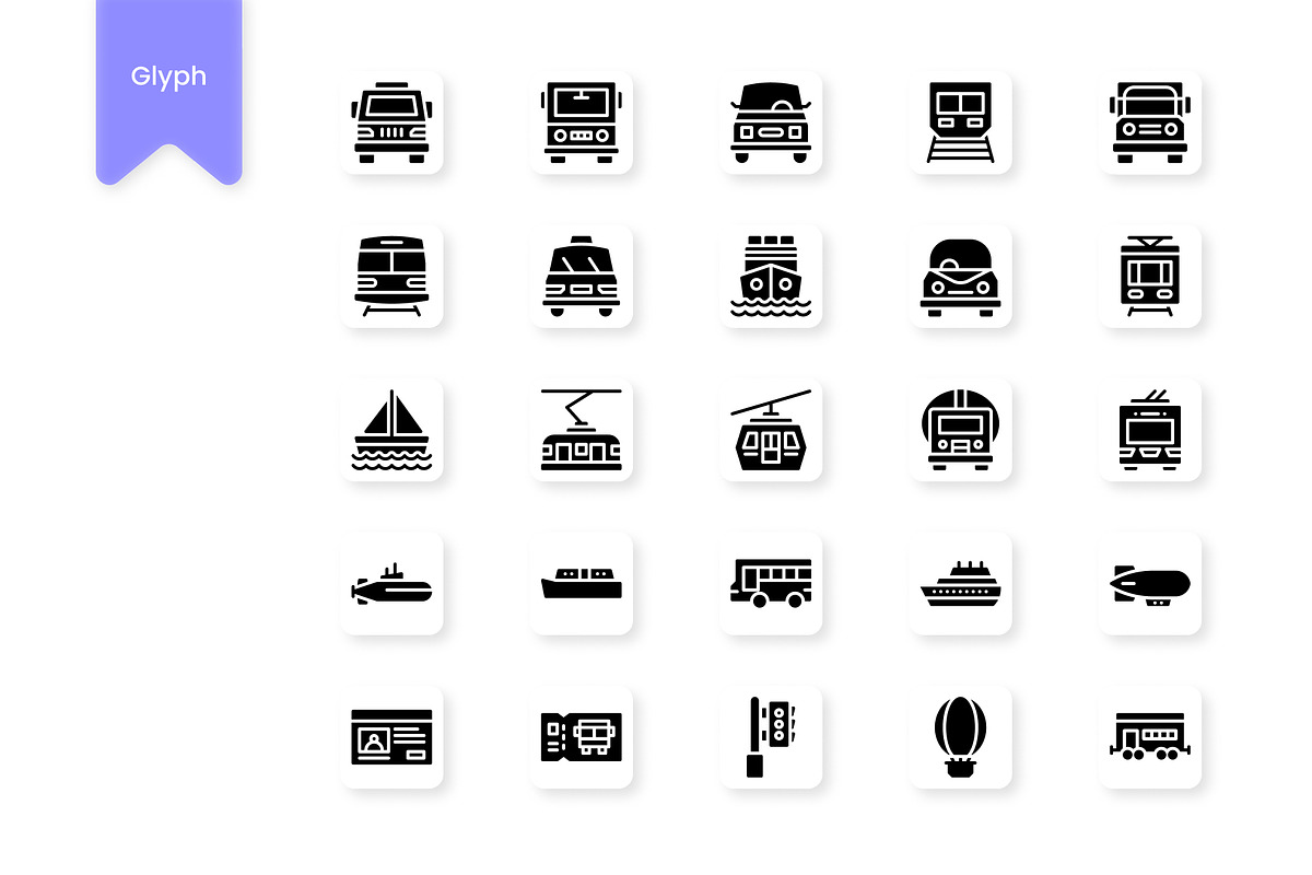 Transport Icons, a Duotone Icon by HacaStudio (Photo 3 of 3)