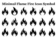 Minimal Flame Fire Icon Bundle, an Icon by Artivon (Thumbnail 1 of 10)