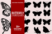 Butterfly Silhouettes Collection, an Object Graphic by Live line (Thumbnail 1 of 3)