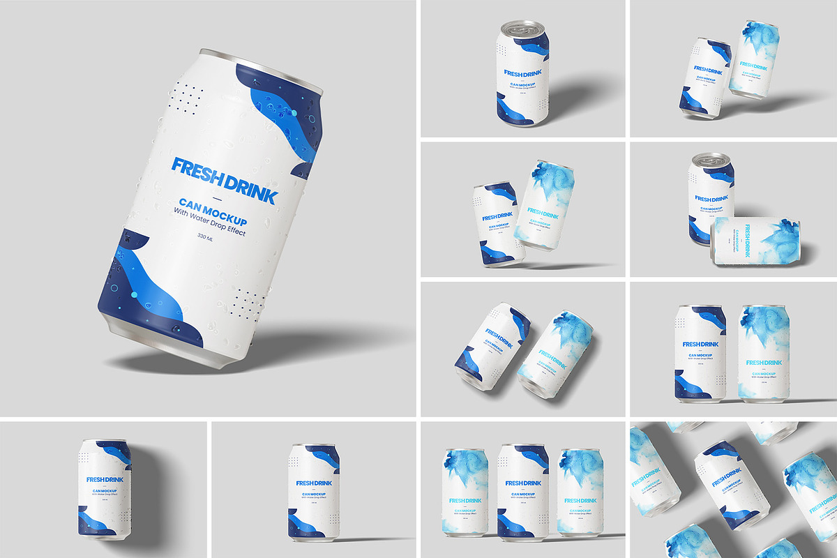 Cold Energy Drink Mockup | Soda Can, a Packaging Mockup by Compositing Studio (Photo 3 of 17)