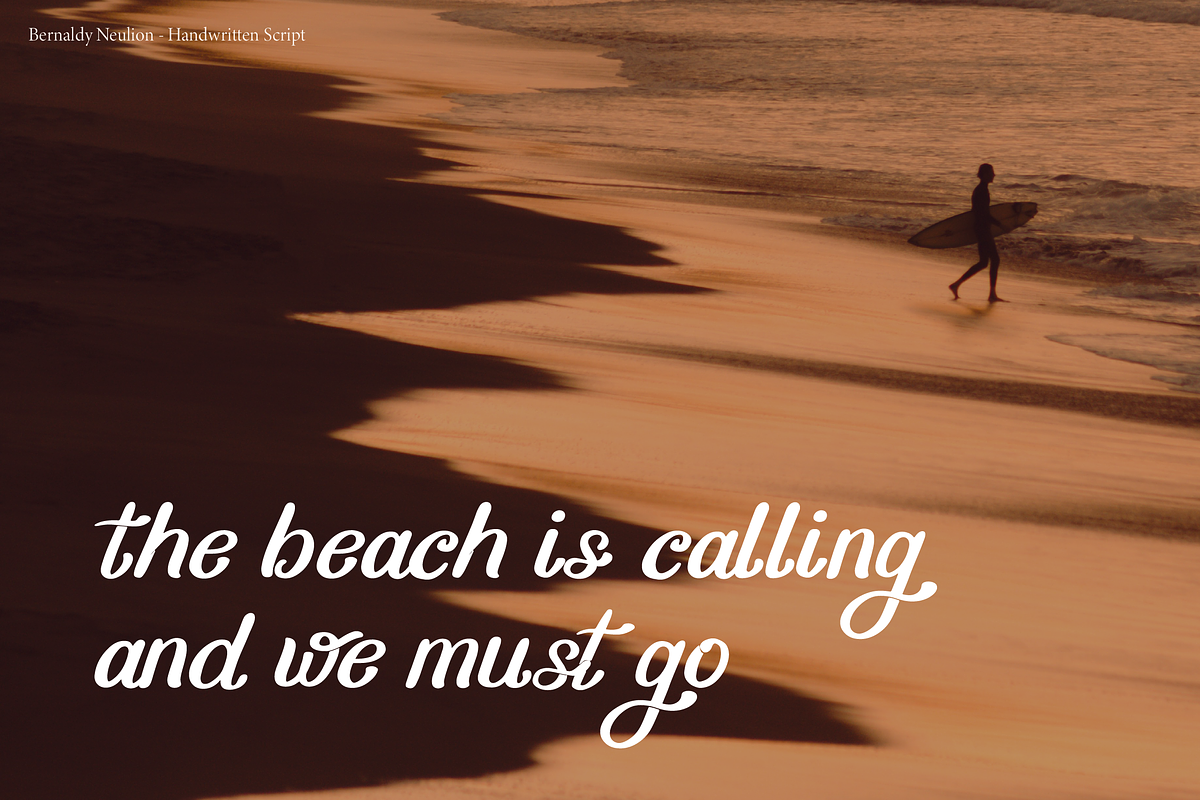 Bernady Neulion | Handwritten Script, a Script Font by gracetype_studio (Photo 2 of 15)