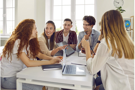Group of happy college or university, a School & Education Photo by StudioRomantic