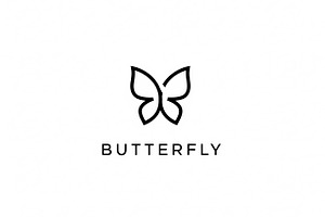 Minimal Butterfly Logo, a Branding & Logo Template by Logocreative