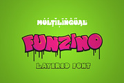 Funzino Graffiti Layered Font, a Symbol Font by Sentavio (Thumbnail 1 of 6)