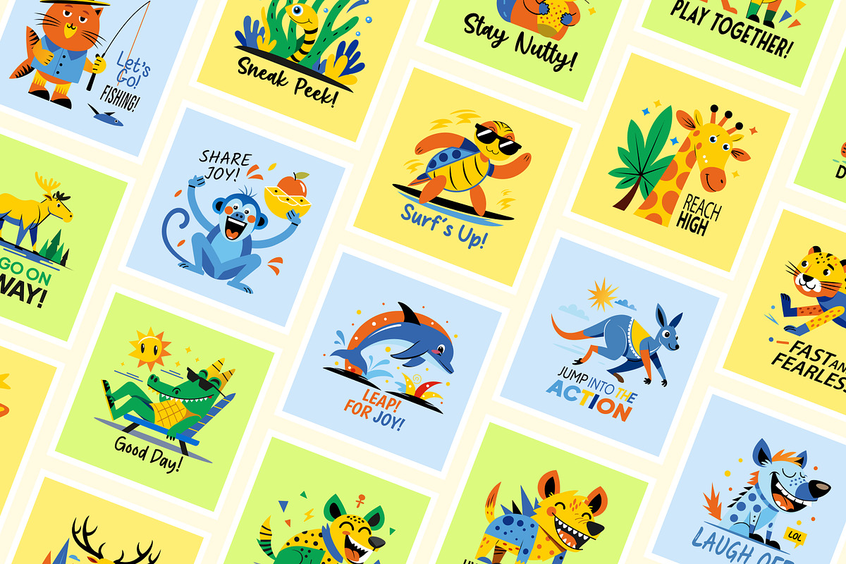 Cute Safari Animal Stickers, an Emoji Icon by Vectors Market (Photo 6 of 9)