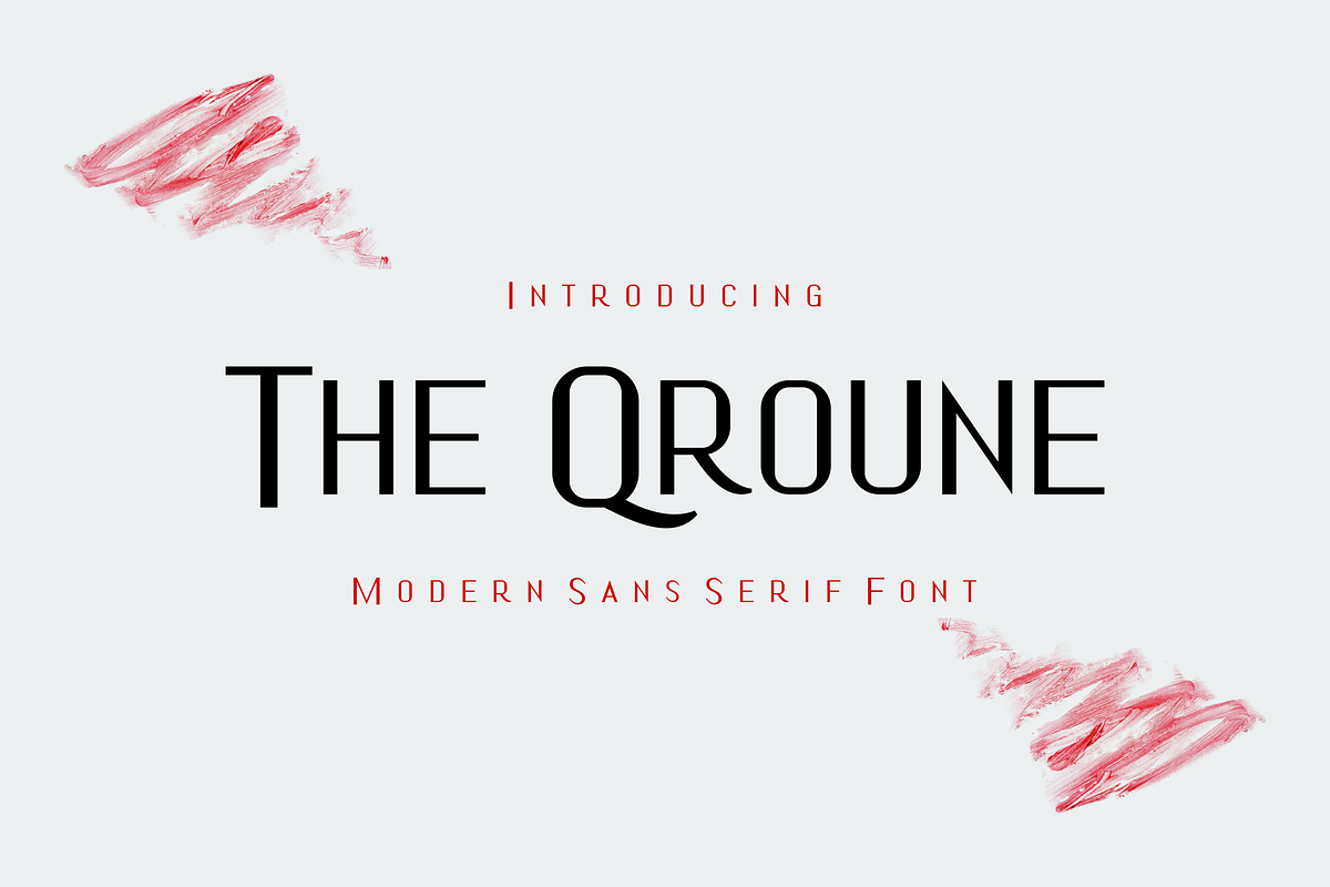 The Qroune  - Font, a Sans Serif Font by artchiles_design (Photo 1 of 5)