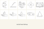 Holistic Medicine Line Icon Set, an Outline Icon by NatalieArtShop (Thumbnail 15 of 15)